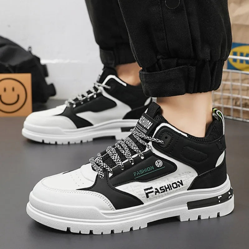 2025New Men High-top Casual Shoes Outdoor Comfort Sneakers Lightweight Man Running Sport Shoes Soft-soled Walking Zapatos Hombre