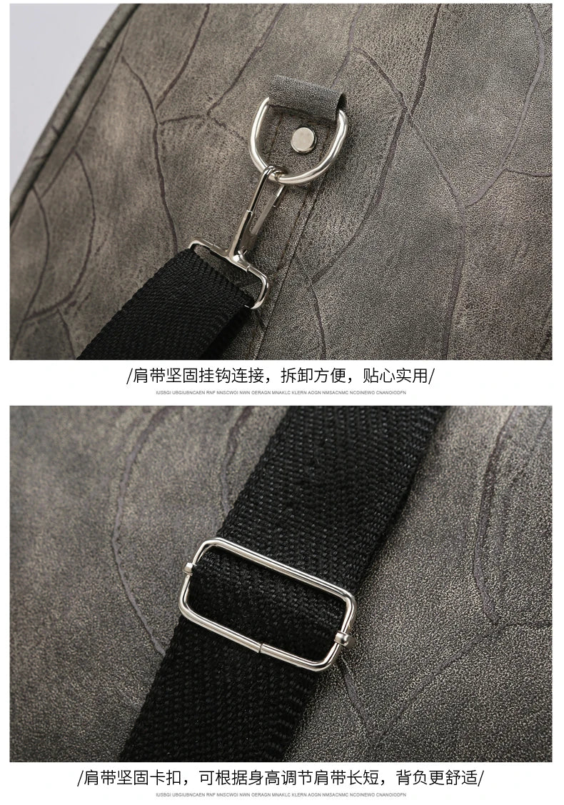 Soft Leather Travel Bag Large Capacity Fashion Weekend Bag Handle Bag Lightweight Sports Gym Bag With Separate Shoe Compartment