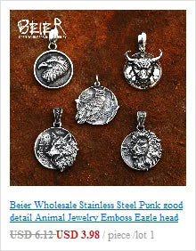 BEIER High Quality Aragorn II Barahir Snake Stainless Steel Men Ring Jewelry BR8-599
