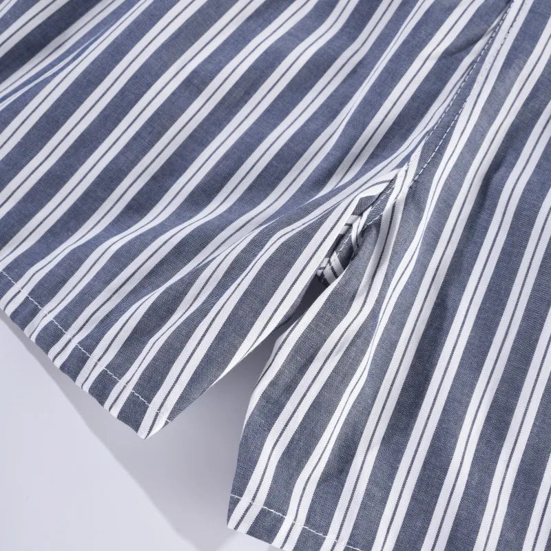 Mens Underwear Boxers Shorts Casual Cotton Sleep Underpants Homewear Men Arrow Panties Striped Plaid Loose Comfortable Underwear