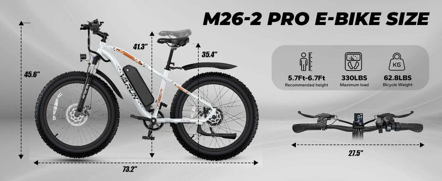 26inch E-Bike for Adults 500W Motor 7-Speed Mountain Electric Bicycle Off-road E-BIKE Urban/Cruise Riding