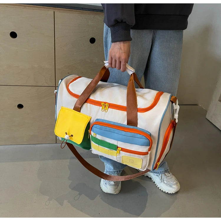 Travel Bag, Duffel Bag Cosmetics Bag, Professional Fitness Bag, Yoga Swimming Training Backpack, Satchel Shoulder Crossbody Tote Bag, Suitable for Men and Women