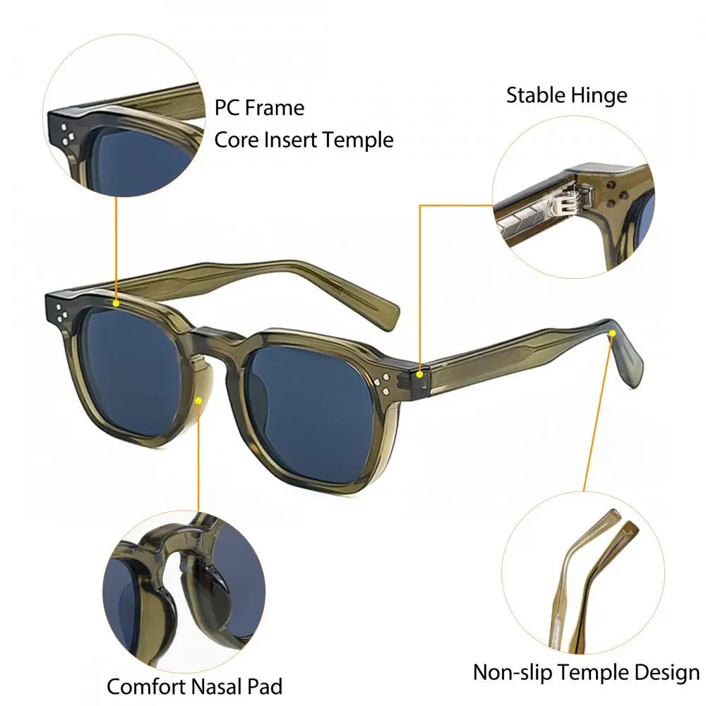 CATERSIDE Fashion Prescription Sunglasses 1.56 Refractive Index Lens Men's Small  Square Frame Women's Optical Sun Glasses
