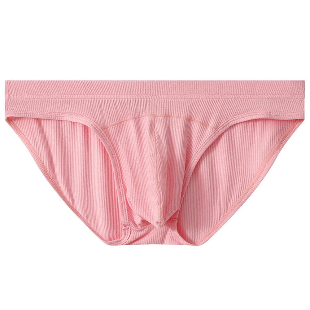 Underwear Men Threaded Low Waist U Convex Pouch Breathable Briefs Summer Quick-Drying underpants men Bikini Slip Homme panties