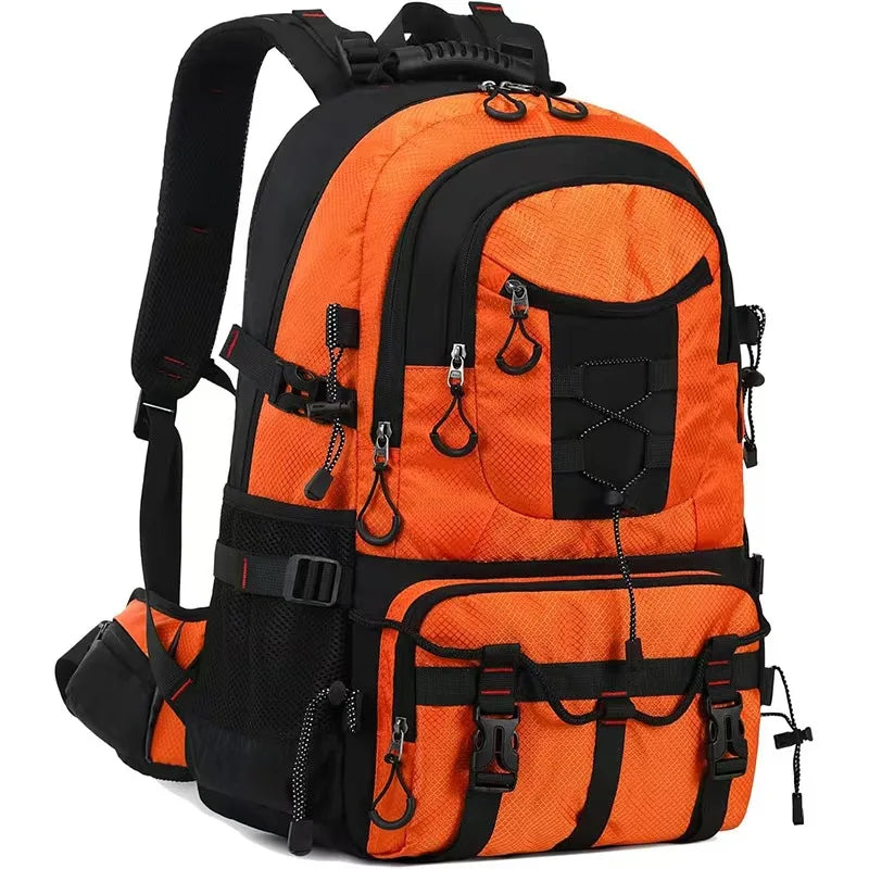 Large capacity backpack professional outdoor hiking and mountaineering bag lightweight and waterproof travel bag, usb interface