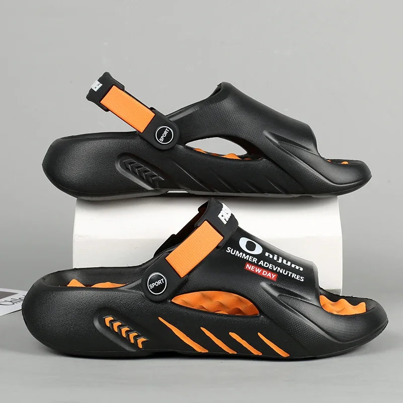 Slippers for Men Sandals 2024 Trending Mens Sandals Genuine Leather Men's Summer Shoes Men Sandel Men's Casual Sandal Slipers