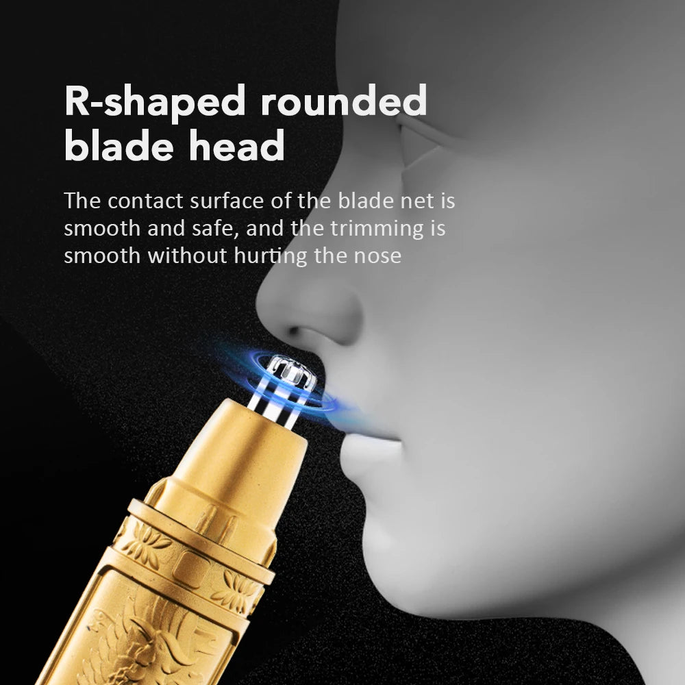 Men's Electric  Ear and Nose Hair Trimmer 360 Rotating Dual-Blade Electric Shaver Professional Ear Nose Hair Clipper Facial Hair
