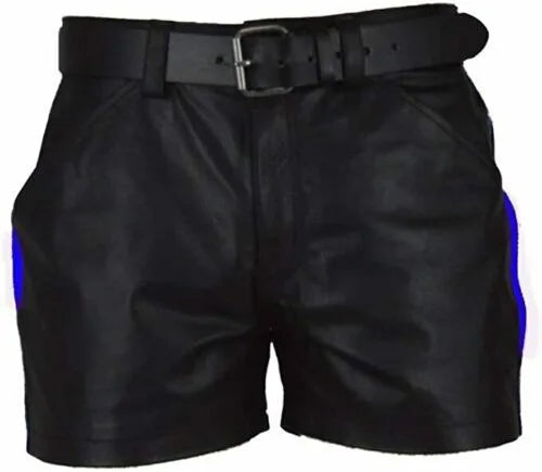 Men PU Shorts Casual Solid Large Size Loose Faux Leather Fashion Mens Street Summer Spring Versatile Trend Club Punk Style Pants