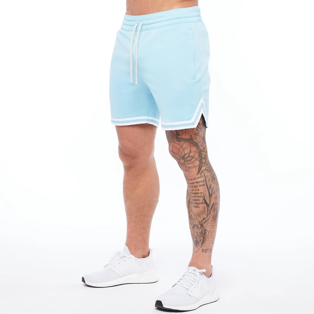 Mens Basketball Shorts Summer Gym Fitness Sports Training Running Workout Quick-Drying Jogger Male Orange Five-Point Short Pants