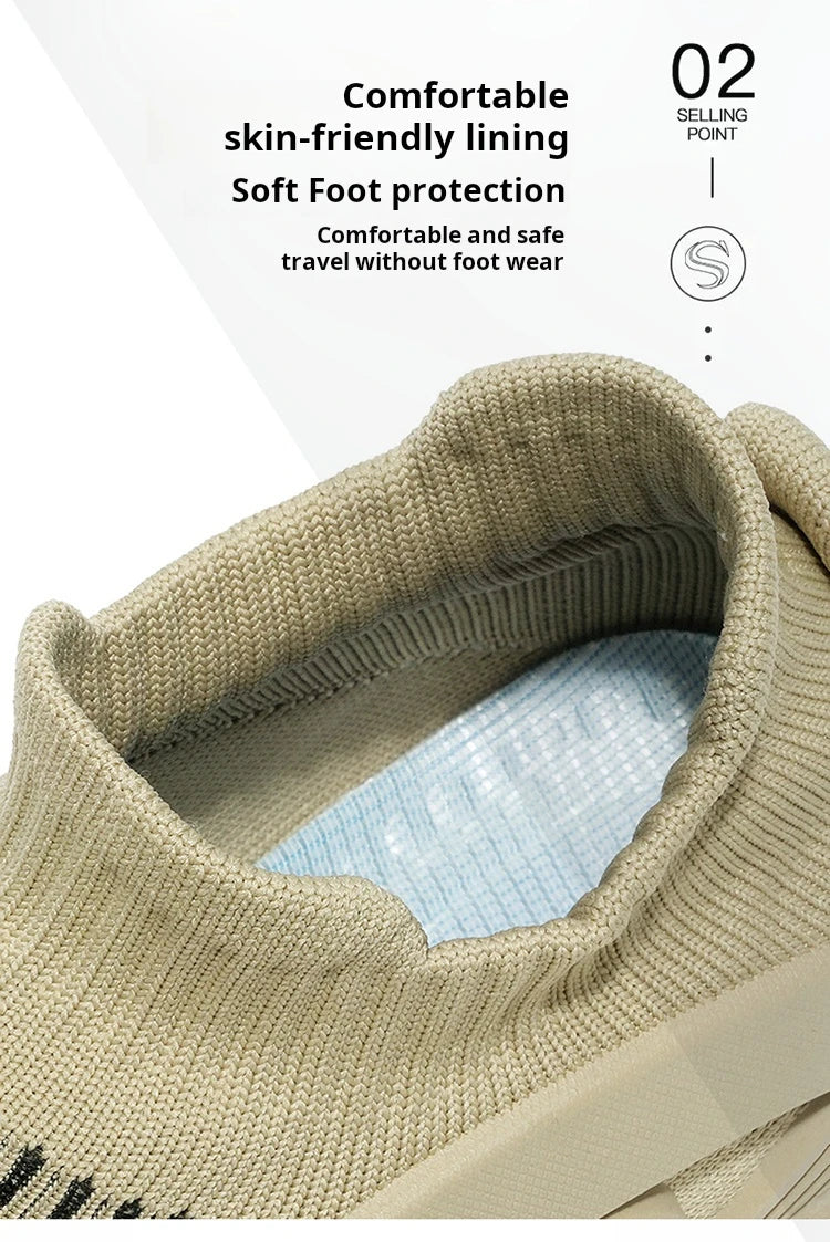 Summer Sneakers for Men Breathable Socks Casual Sports Shoes New Arrival Black Green Men Trainers Platform Designer Sneakers Men