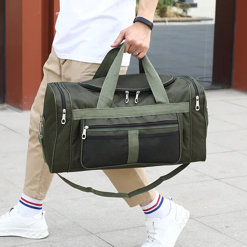 Men Nylon Travel Duffel Bag Carry On Luggage Bag Men Tote Large Capacity Weekender Gym Sport Holdall Overnight Bag Pouches