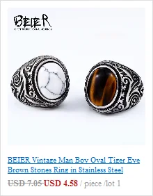 BEIER High Quality Aragorn II Barahir Snake Stainless Steel Men Ring Jewelry BR8-599