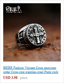 BEIER Vintage Man Boy Oval Tiger Eye Brown Stones Ring in Stainless Steel Jewelry Mens Accessories Anel Aneis BR8-699