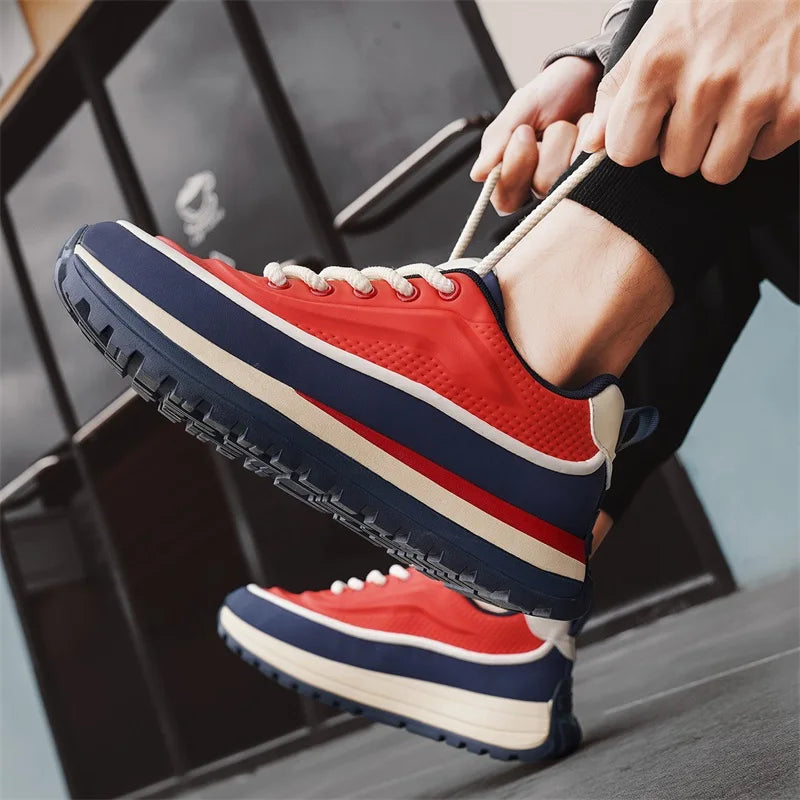 Men Shoes Platform Male Sneakers Fashion Thick Soles Casual Sport Shoes Breathable Height Increased Athletic Shoes Walking Shoes