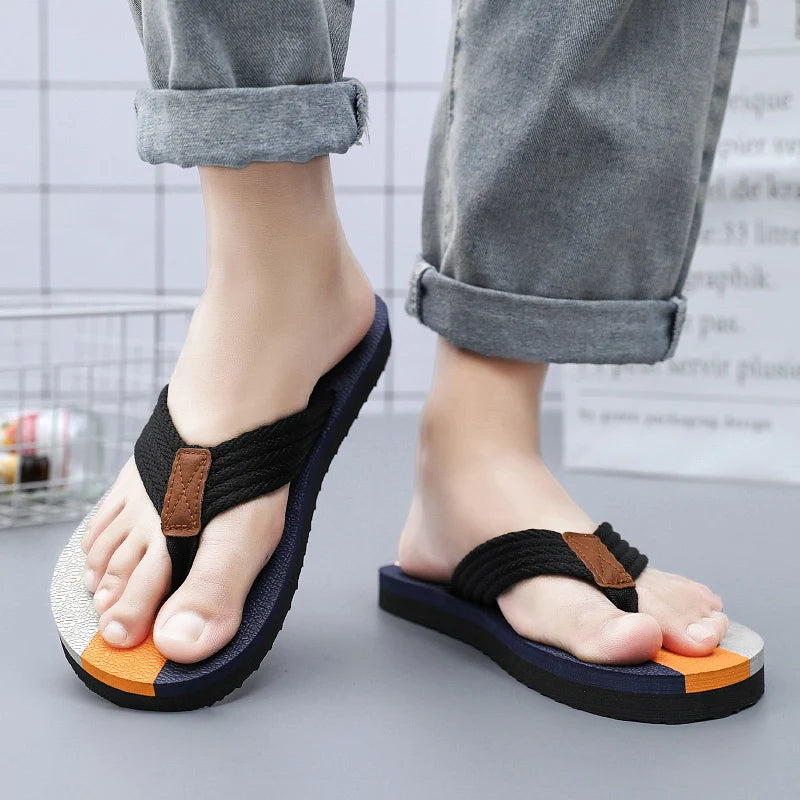 Men Slippers Summer High Quality Flip Flop Men Beach Shoes Fashion Outdoor Flip Flops Casual Breathable Slippers for Men Sandals