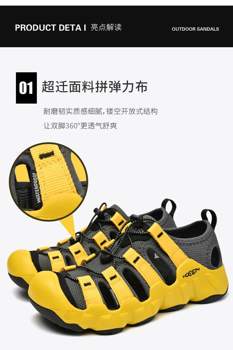 Luxury Brand Sandals For Men Outdoor Beach Shoes Unisex Comfy Non-slip Women's Summer Sandals Men's Sports Sneakers Wading Shoes