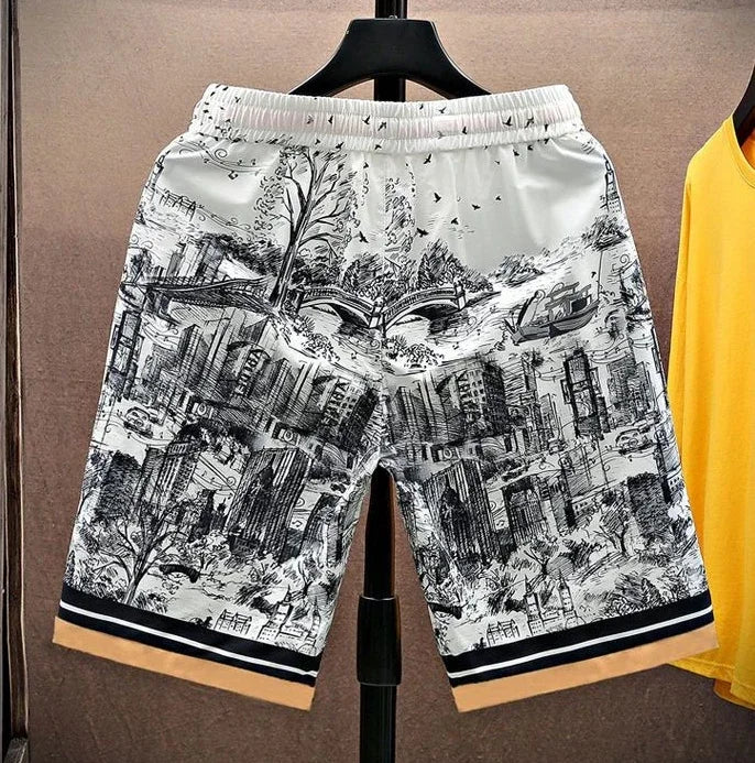 Shorts for Men Sweat Black Sports Beach Man Short Pants Hiphop Joggers Board Stylish Thin Novelty in New Pant 2024 Xl Dry Fit