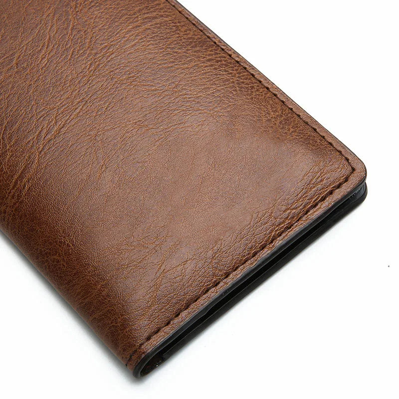 Mens Long Section Wallet Fashion Lightweight Soft PU Leather Mens Horizontal Multifunctional Wallet cartera mujer pURSE