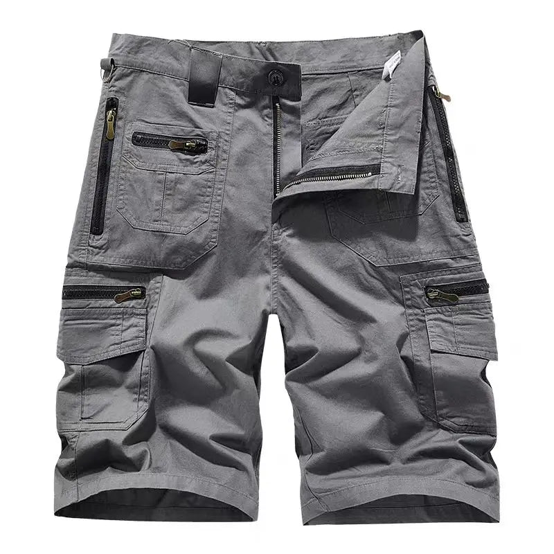 2024 new summer shorts for men, Japanese workwear shorts, casual five quarter shorts, straight leg multi pocket shorts for men