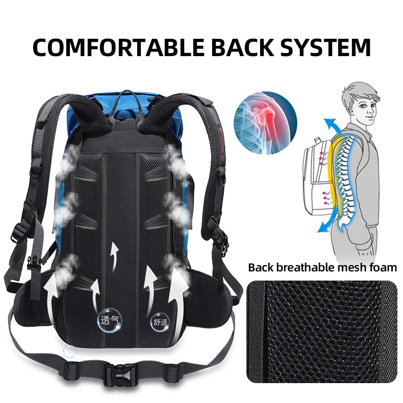 Camping Backpack Travel Bag Men Women Hiking Trekking Climbing Rucksack Outdoor Sports Bags Large Capacity Luggage Shoulder Bag