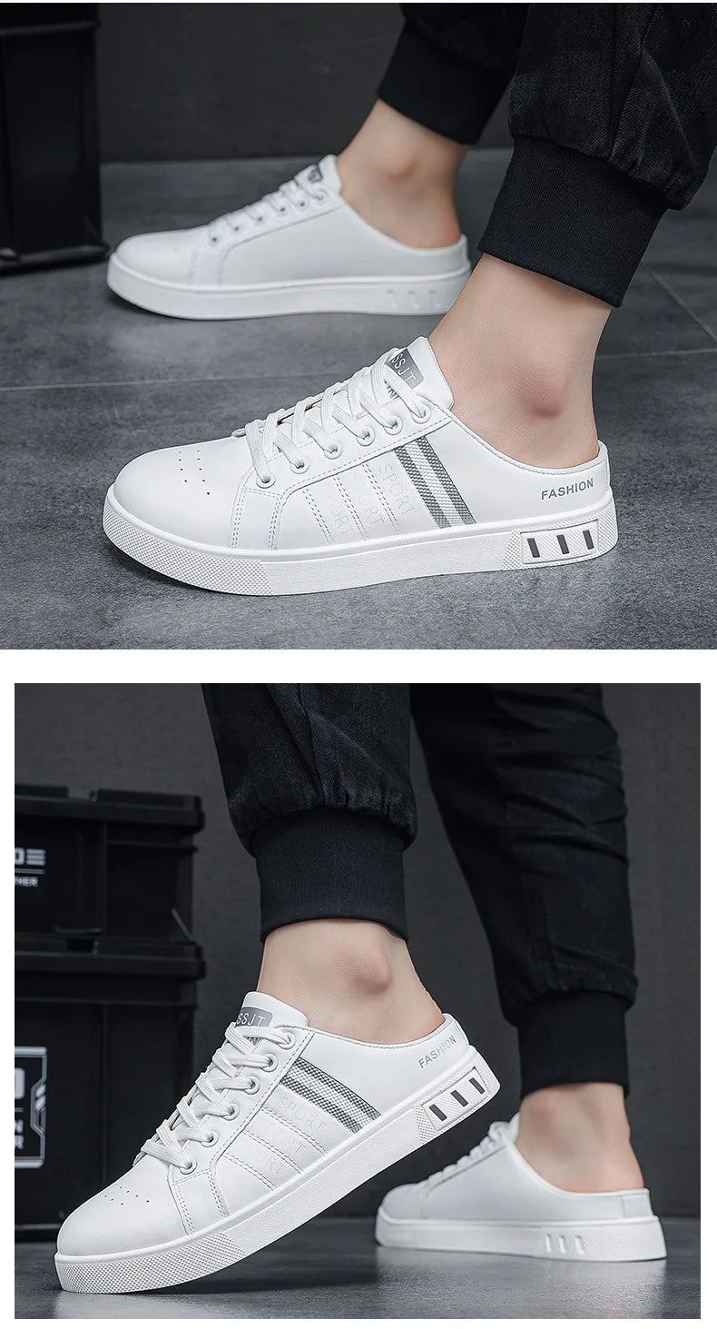 Summer Men Slippers Brand Comfortable Casual Shoes for Men Fashion Flat Sneakers High Quality Men Half Slippers Tenis Masculino