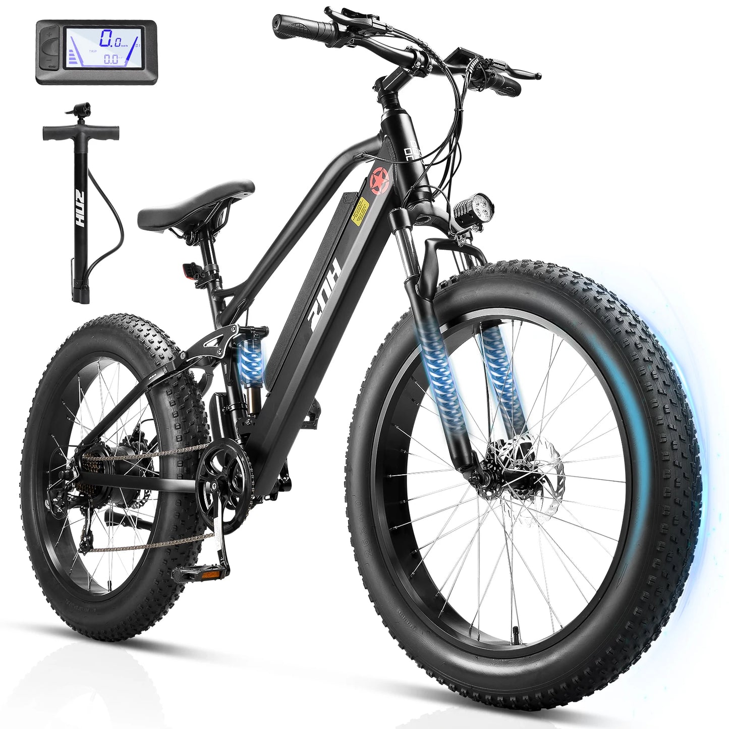 【1 Year Warranty】ZNH Electric Bicycle for Adults,1000W,48V 13Ah Battery, 26MPH Electric Bike, 26*4 Inch Fat Tire E-bike,UL 2849
