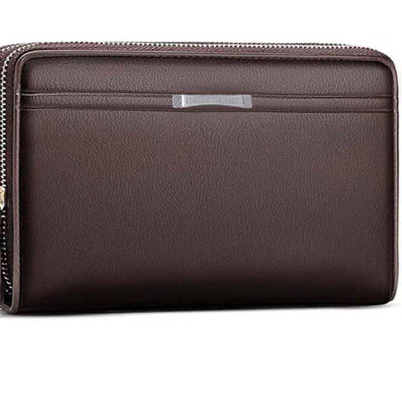 Men's wallet long money foreskin leather handbag large business handbag mobile phone card holder men's gift father son husband b