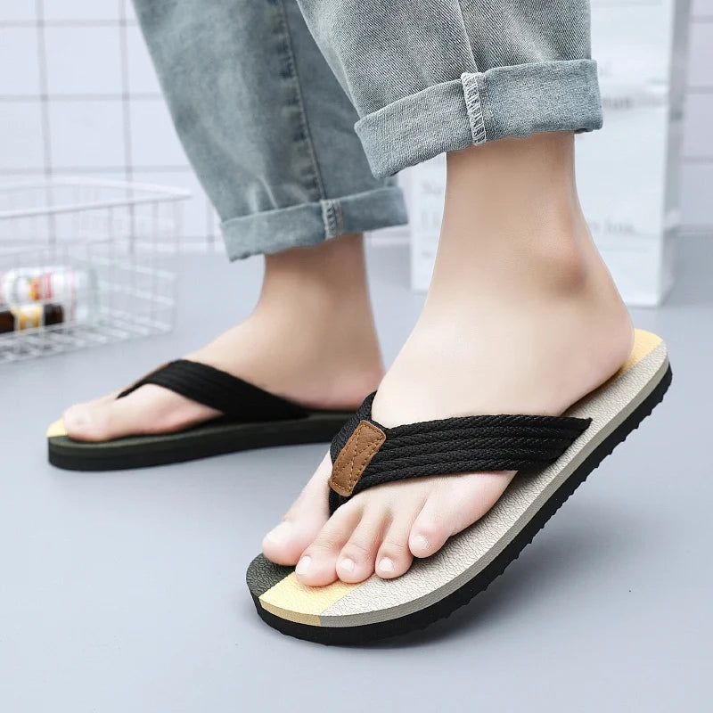 Men Slippers Summer High Quality Flip Flop Men Beach Shoes Fashion Outdoor Flip Flops Casual Breathable Slippers for Men Sandals