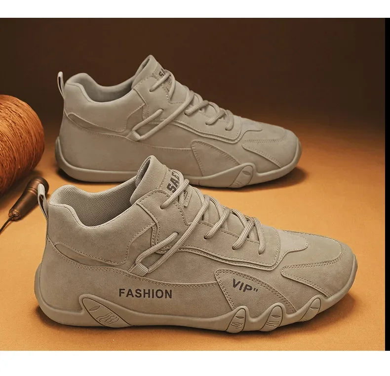 Ankle Boots For Men 2025 Spring Man Casual Sneakers Non Slip Khaki Work Mens Shoe Short Boots Loafers Lace Up Zapatillas Hombre