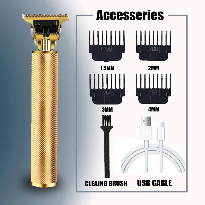 Professional Hair Clippers for Men - Cordless Rechargeable Zero Gapped T-Blade Hair Trimmer Electric Edgers Clippers
