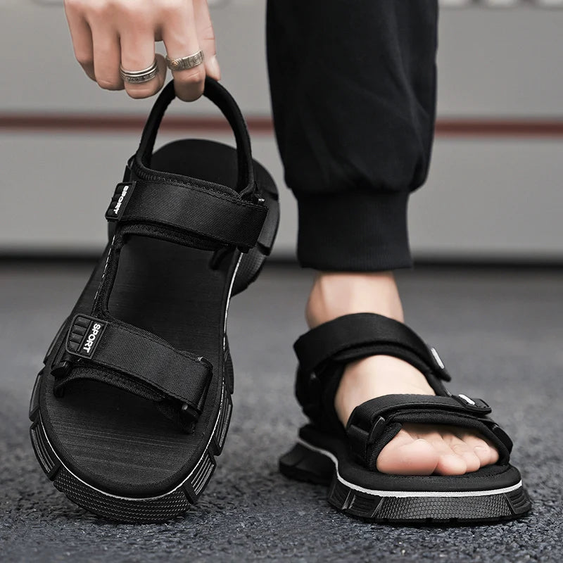 Sandals for Men 2025 New Summer Outer Wear Non-Slip Wear-Resistant Beach Shoes Men's Outdoor Leisure Sports Roman Shoes