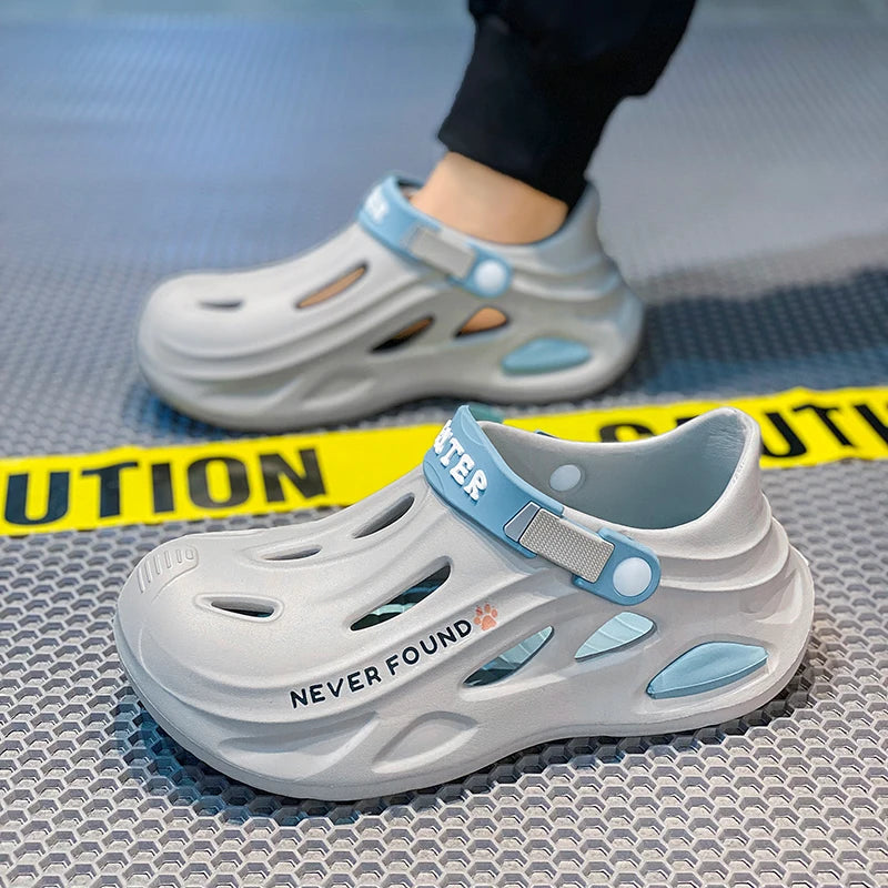 Men's Outdoor Sandals Sport Slippers Beach Slides Breathable Clogs Men Women Casual Garden Shoes Non-slip Men Outdoor Sandals