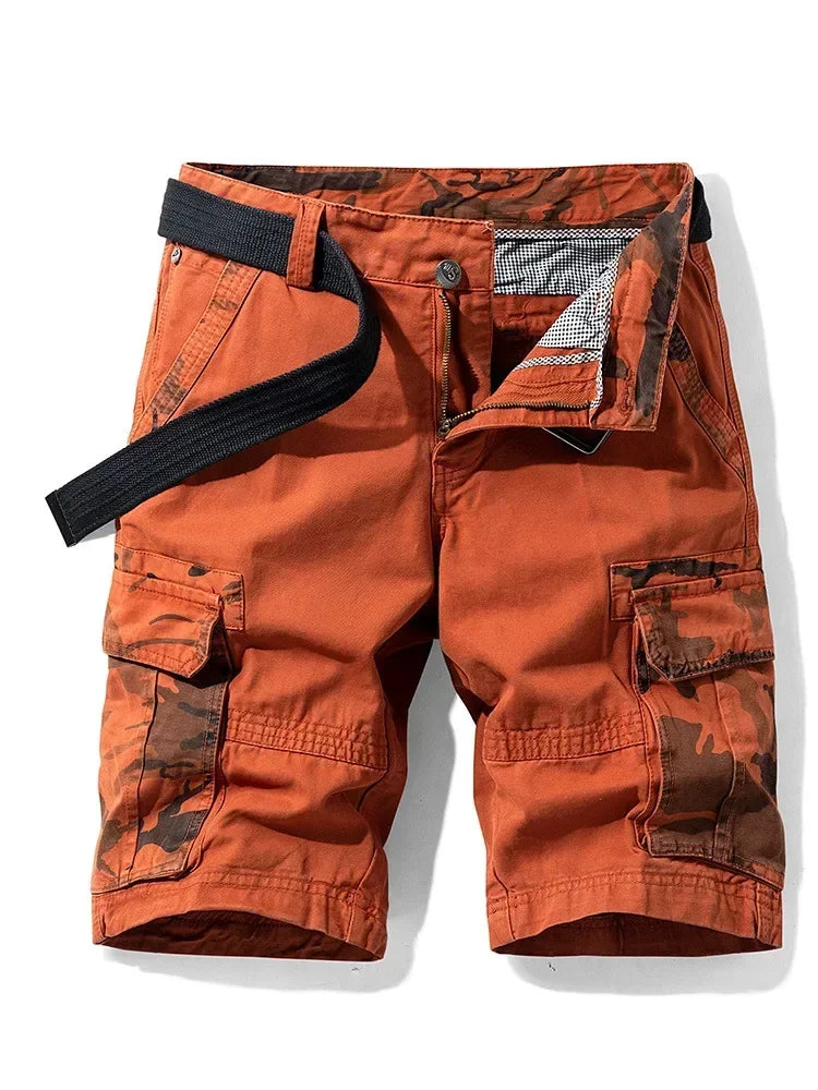 Summer Fashion Tooling Shorts for Men Casual Loose Cargo Shorts Outdoor Sport Pants Men Versatile Straight Cotton Short Trousers