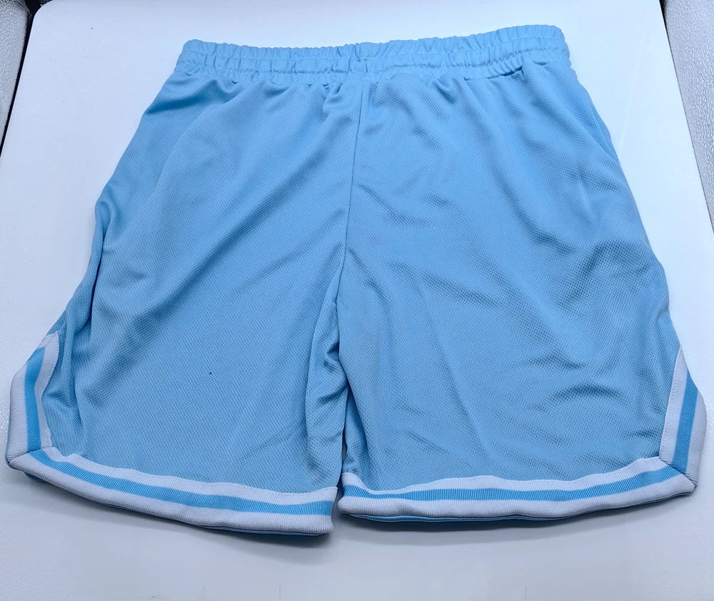 Mens Basketball Shorts Summer Gym Fitness Sports Training Running Workout Quick-Drying Jogger Male Orange Five-Point Short Pants