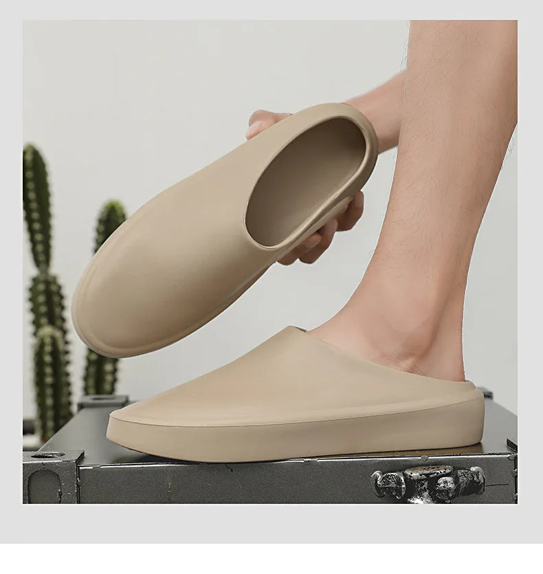 Comfortable Slippers for Men Women Stylish Summer Beach Slides Couples Hollow Out Sandals Anti-Slip Bathroom Slippers