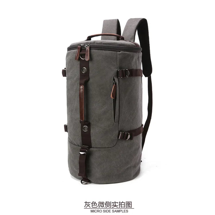 2025 Fashion Large Man Travel Bag Mountaineering Backpack Male Luggage Canvas Bucket Shoulder Army Bags For Boys Men Backpacks