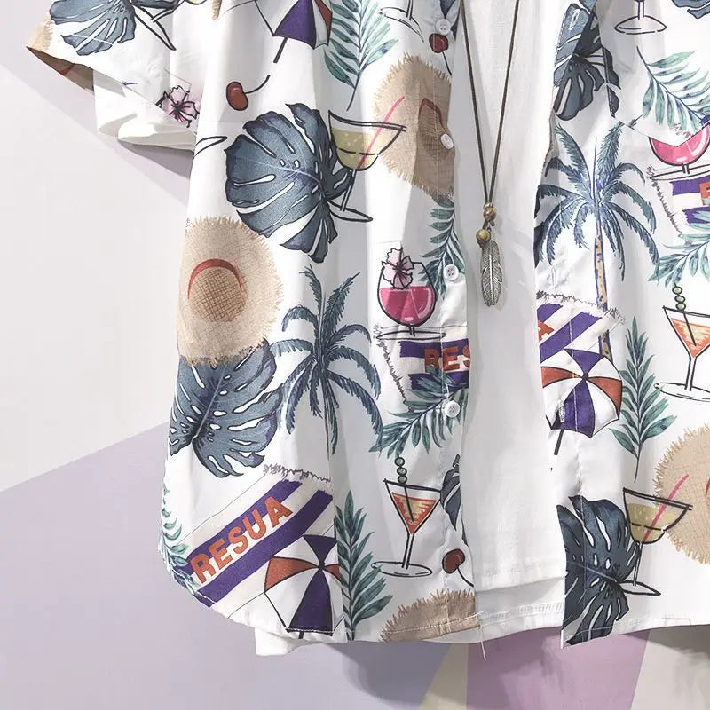 Printed Shirts And Blouses For Men Colourful Hip Hop Clothing Geometric Funny Man Tops Hawaiian Graphic With Pocket Floral Xxl S