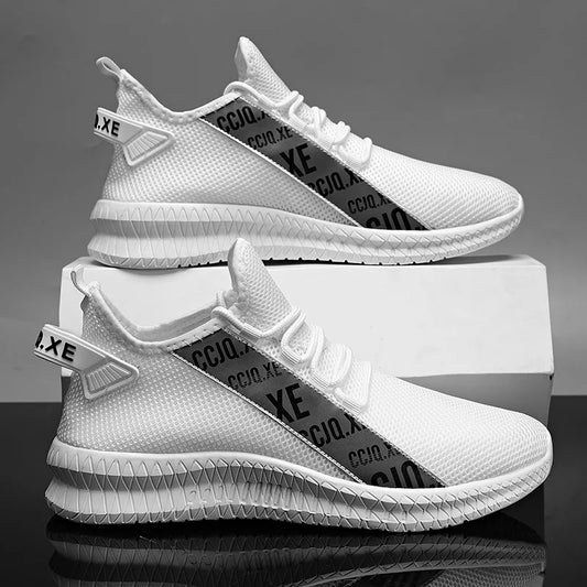 Shoes For Men Breathable Mesh Sneakers White Fashion Gym Casual Lightweight Walking Shoes Couple Plus Size Footwear