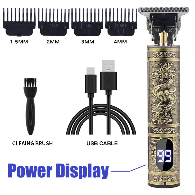 Carving Professional Hair Clipper For Men T9 Electric Hair Cutting Machine Barber Rechargeable Provide Comfortable Shave Clipper