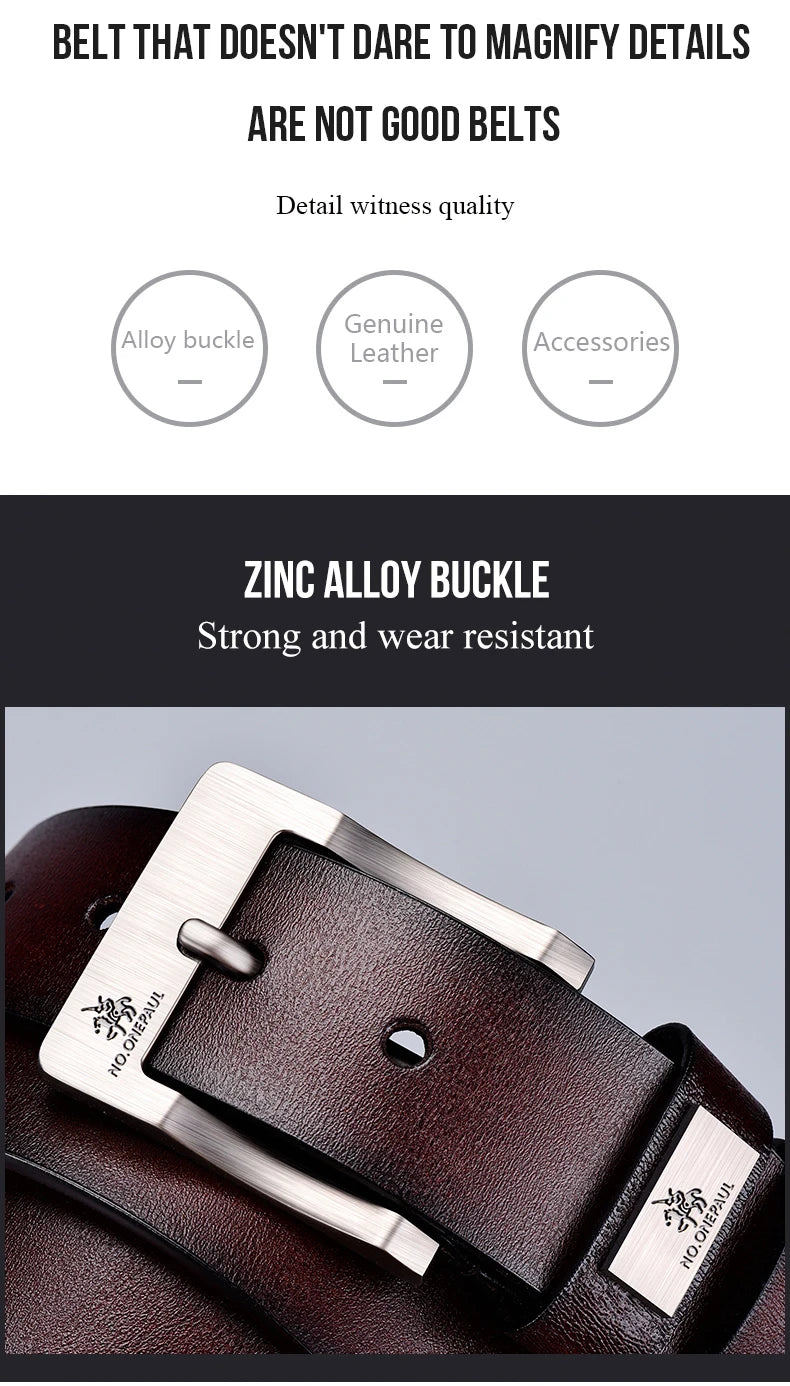 2025New Men's  Leather Belts Luxury Strap Male Belts For Fashion Classice Vintage Pin Buckle Men Belt High Quality