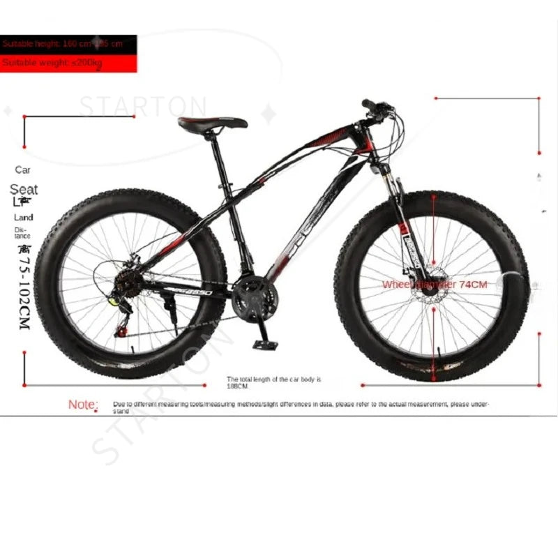 Bike Thick Wide Tire Outdoor Dune Buggy Mountain Bike Speed Change