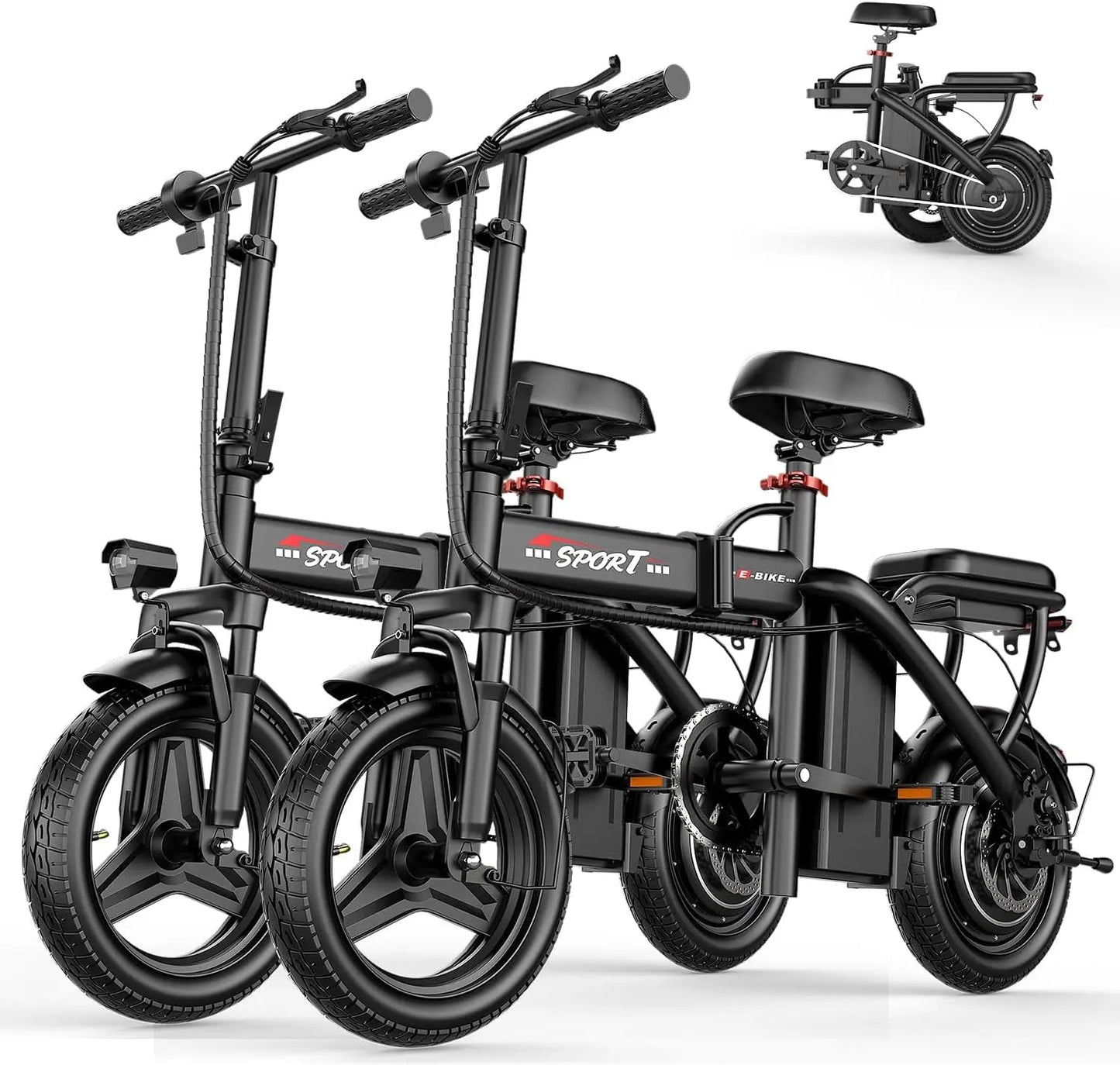 Electric Bike for Adults Teens, 800/1200W Peak Folding Ebike, 22/25MPH & 30/45 Miles Range, Dual Suspension & Dual, Customized