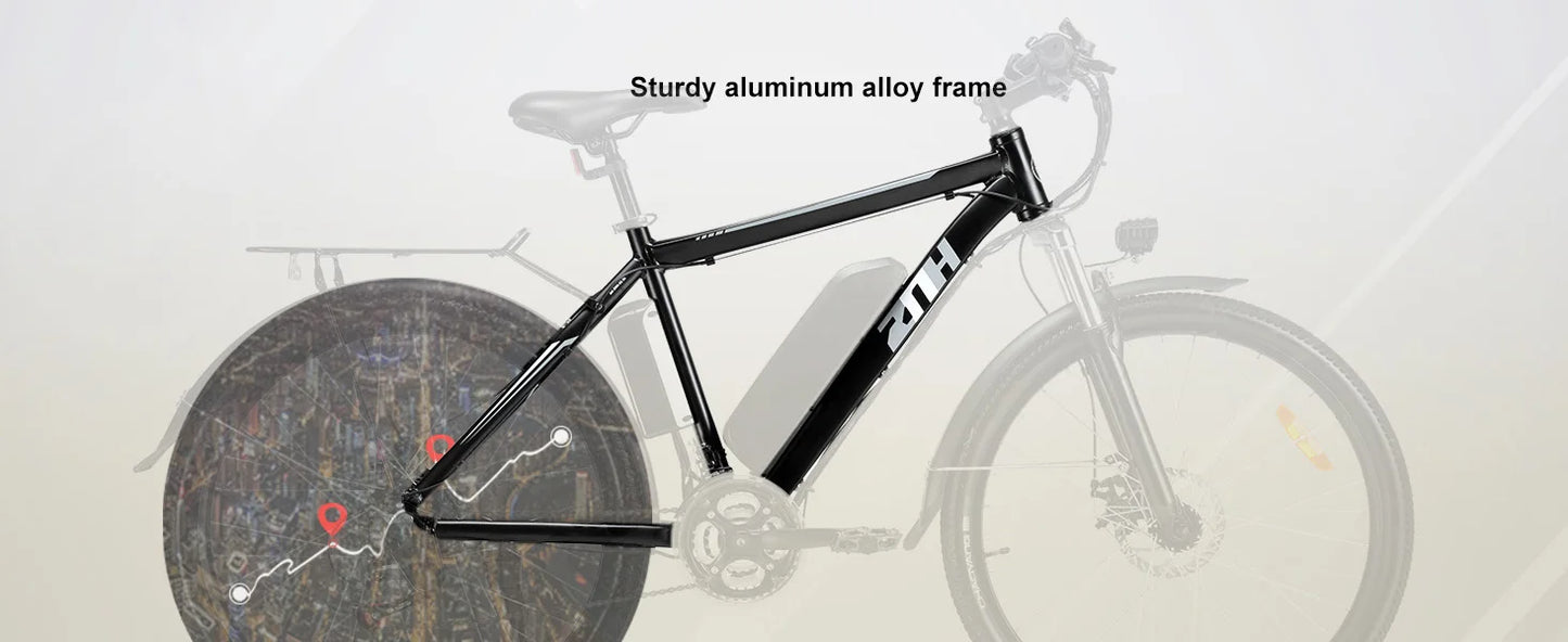 ZNH 1000W Electric Bike, 26 inch Electric Mountain Bike with 48V Battery,50Miles 20MPH Adult Ebike,UL 2849