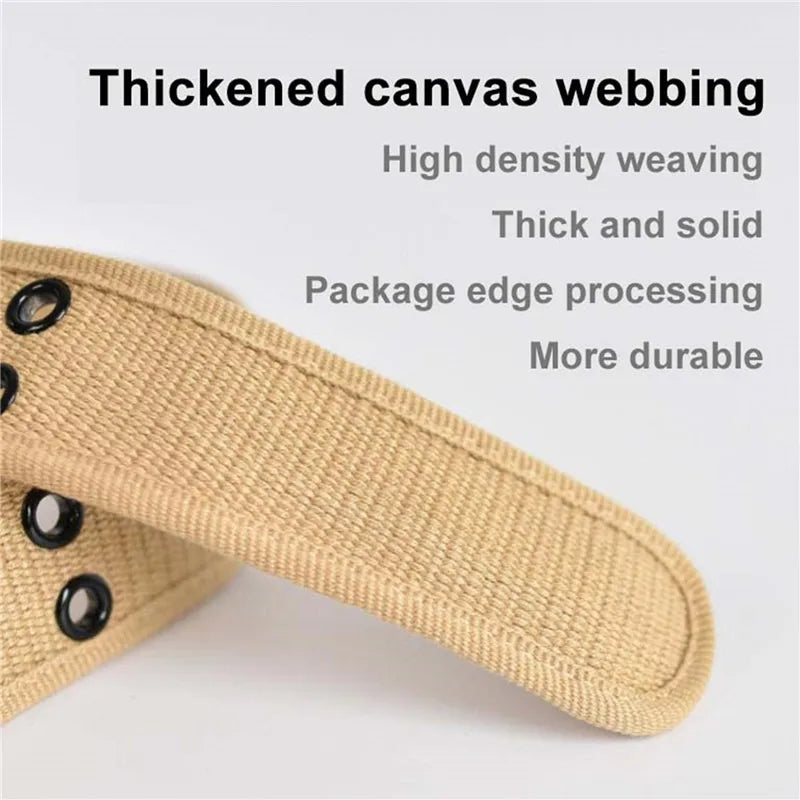 High Quality Canvas Tactical Belt For Men Metal Buckle Luxury Webbing Waistband Outdoor Sport Male Training Belts