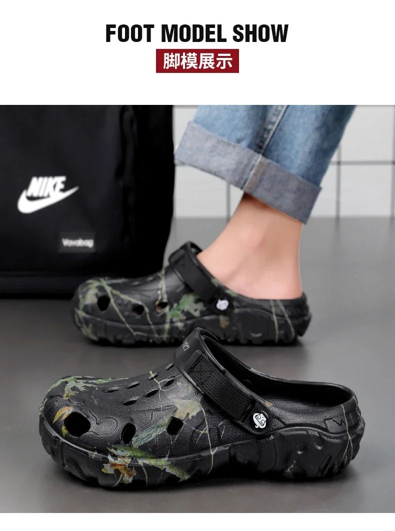 2025 Summer Men's Sandals New Home Garden Shoes Comfortable and Lightweight Men Slippers Non-Slip Soft Bottom Flip Flop Sandals
