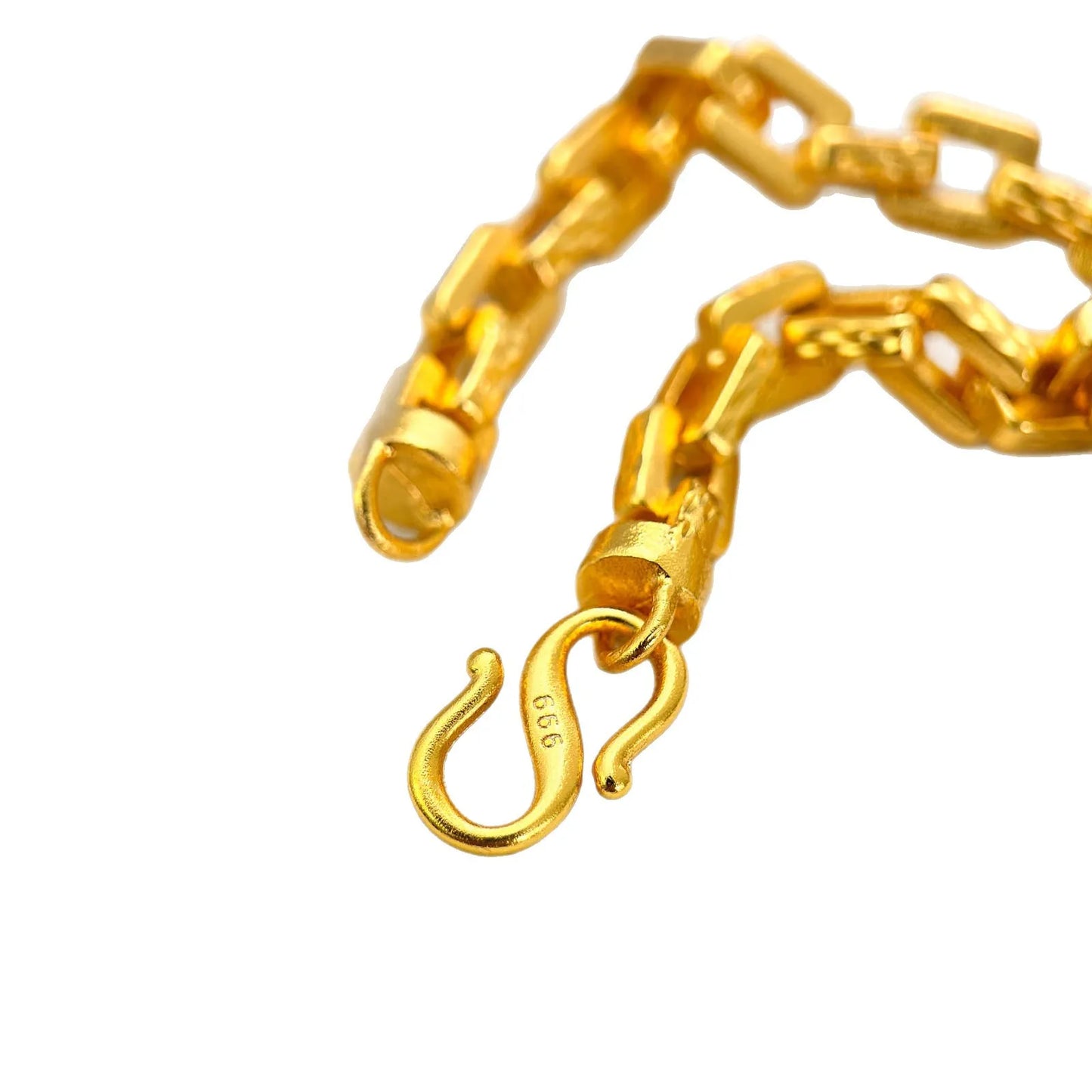 Luxurious 9999 24K real gold secret brand bracelet for men, square hand accessory, fashionable matching