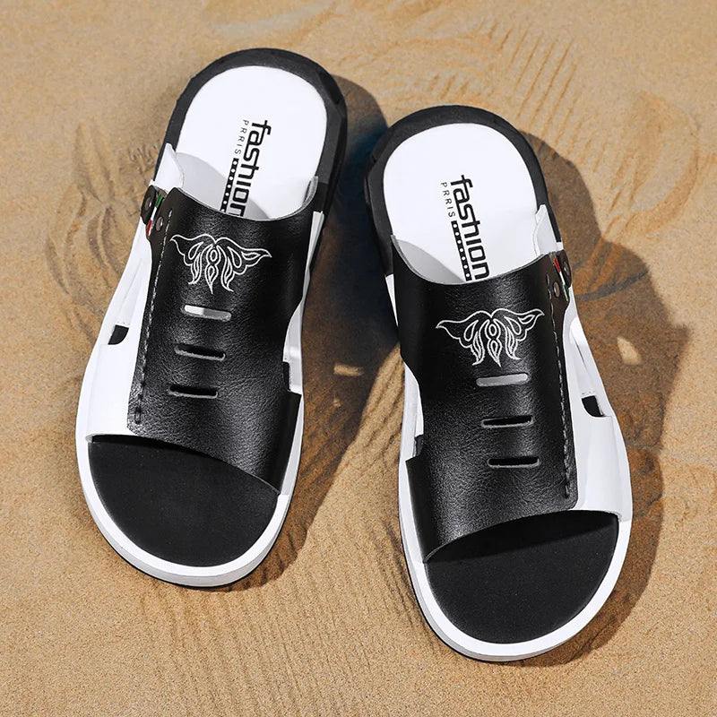 Slippers Men's Fashion 2024 New Summer Outdoor Casual Anti slip Men's Sandals Korean Edition Personalized Soft Sole Sandals for
