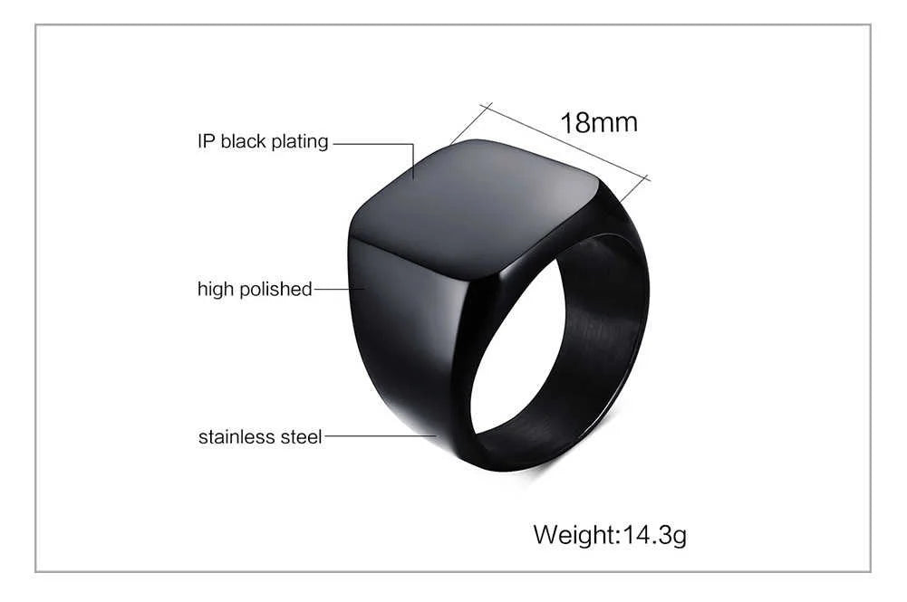 Vnox 18mm Signet Ring For Men Women, The Zodiac 12 Horoscope Constellation Sign Finger Band, Stainless Steel Aries Punk Ring