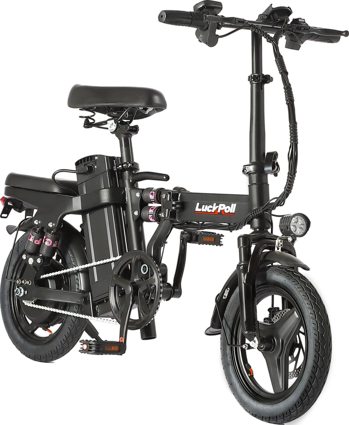 750W/1500w Adult Electric Bike, 20 MPH, 48V 10.4Ah/52V 25Ah Removable Battery, 14 Inch Folding Electric Bike, Dual Disc Brake