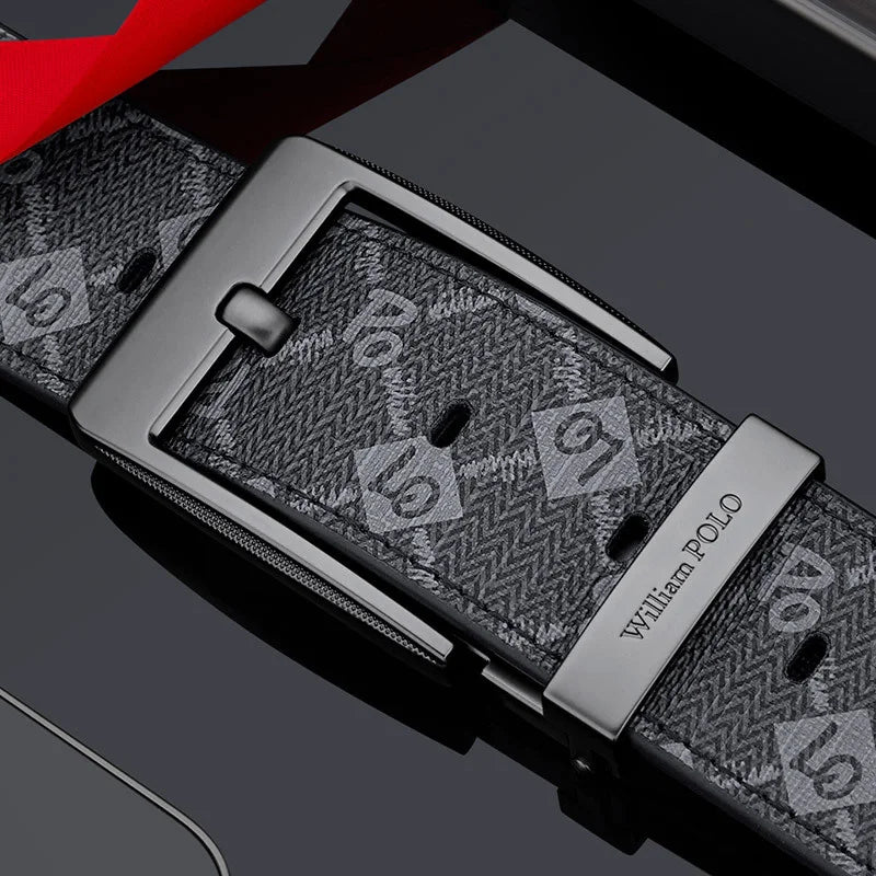 New men's pin - buckle belts, trendy business - casual and high - end belts for young men